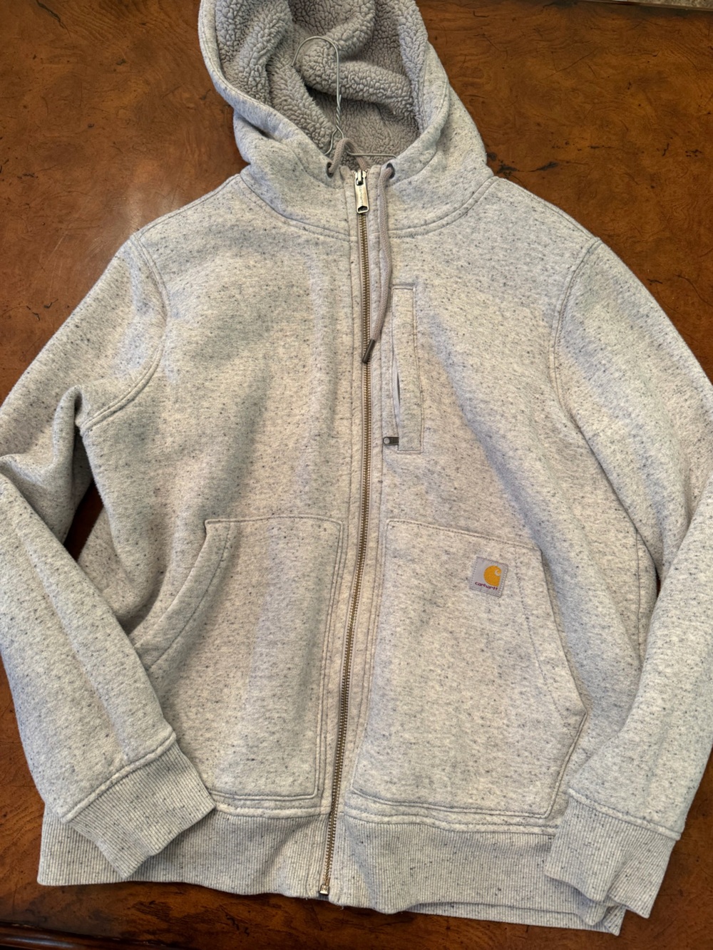 Carhartt Heather Gray Zip-Up Workwear Jacket women’s small